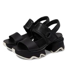 Stylish Sorel Black Platform Sandals 7.5